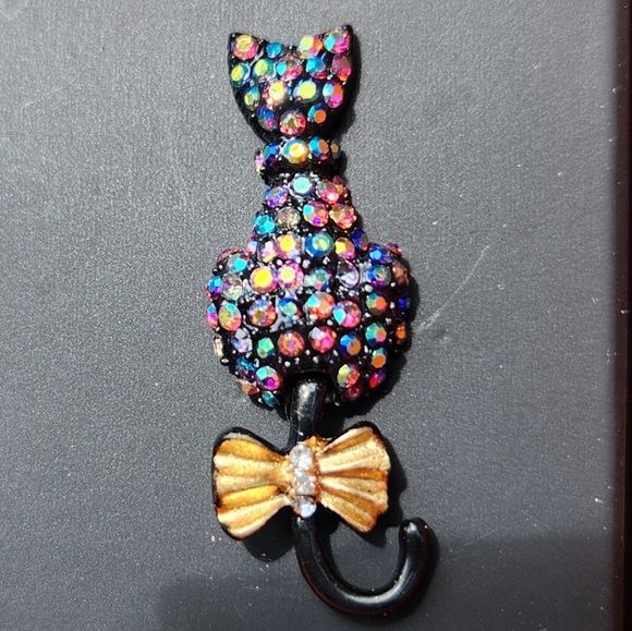 Betsey Johnson Pave Black Cat Earrings - Boo To You - Picture 6 of 16